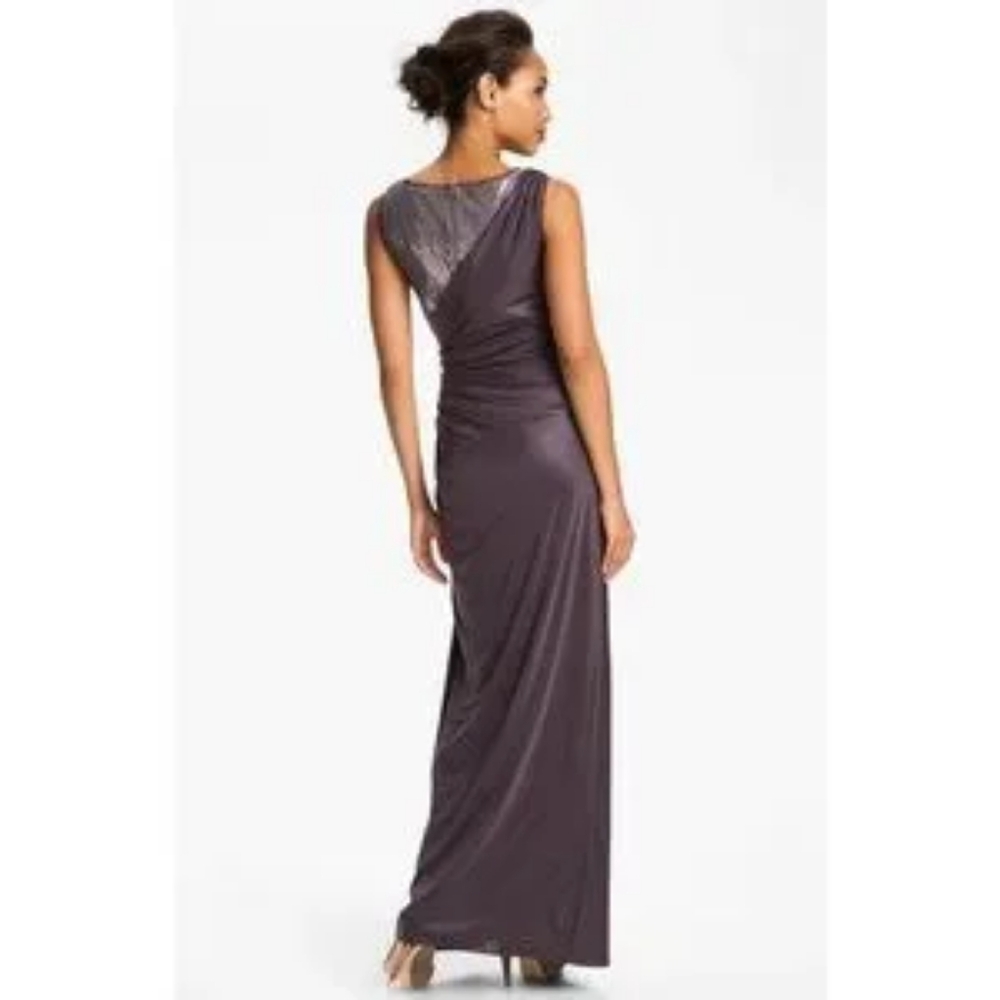 Adrianna Papell Toupe Sequin Dress
